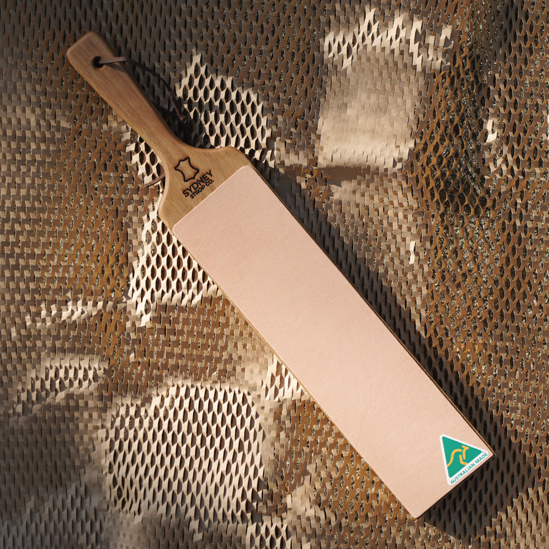 Sydney Strop Co.                  Double-Sided Paddle Strop Kangaroo Leather